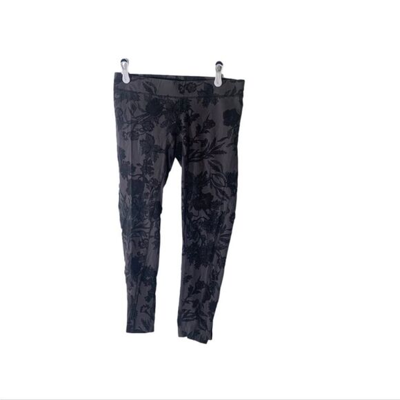 Hurley Medium‎ Grey Floral Leggings - Picture 1 of 5